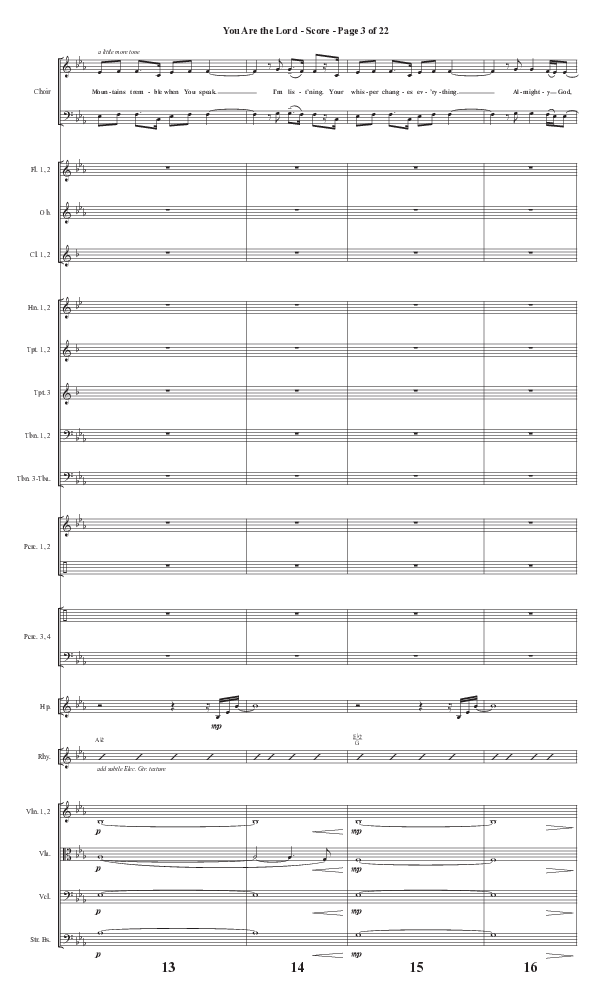 You Are The Lord (Choral Anthem SATB) Conductor's Score II (Semsen Music / Arr. Cliff Duren)