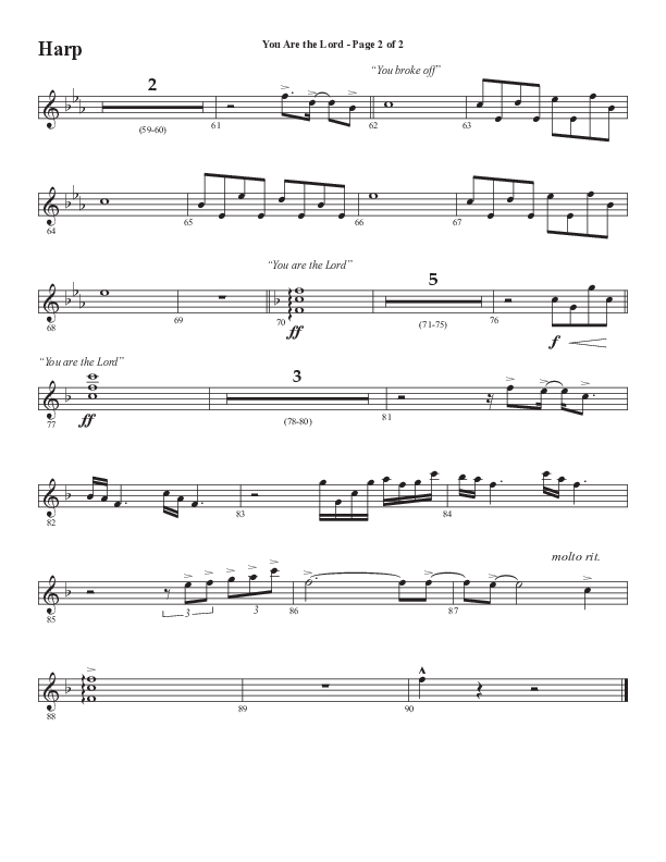 You Are The Lord (Choral Anthem SATB) Harp (Semsen Music / Arr. Cliff Duren)