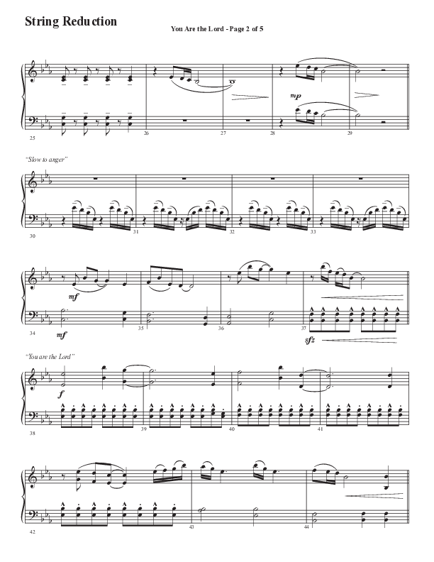 You Are The Lord (Choral Anthem SATB) String Reduction (Semsen Music / Arr. Cliff Duren)