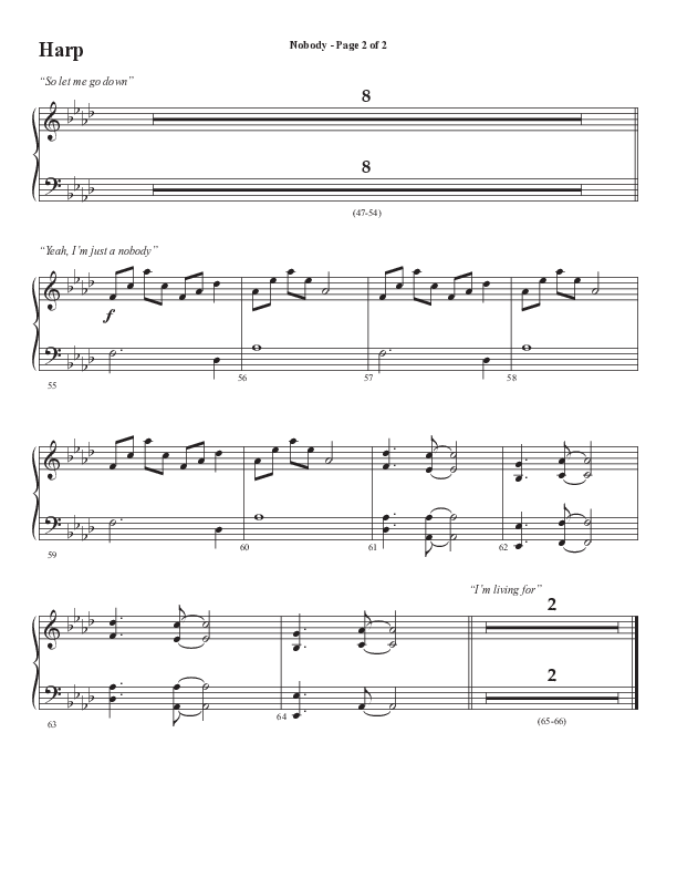 Nobody (Choral Anthem SATB) Harp (Semsen Music / Arr. Phil Nitz)