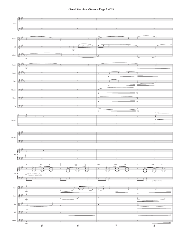 Great You Are (Choral Anthem SATB) Orchestration (Semsen Music / Arr. Debora Cahoon)