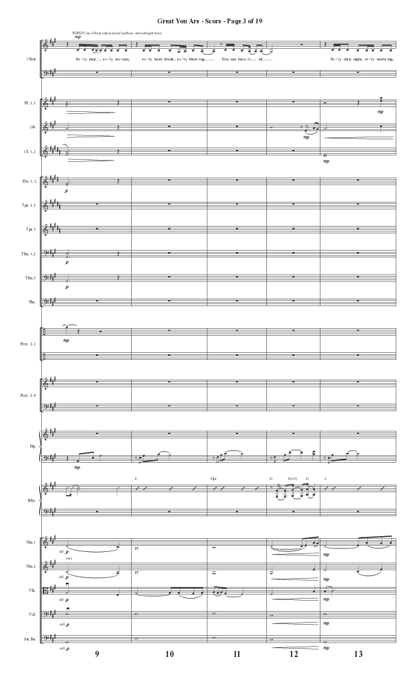 Great You Are (Choral Anthem SATB) Conductor's Score II (Semsen Music / Arr. Debora Cahoon)