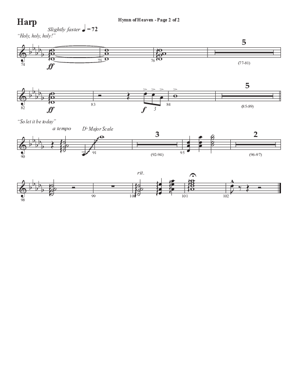 Hymn Of Heaven with Holy Holy Holy (Choral Anthem SATB) Harp (Semsen Music / Arr. John Bolin)