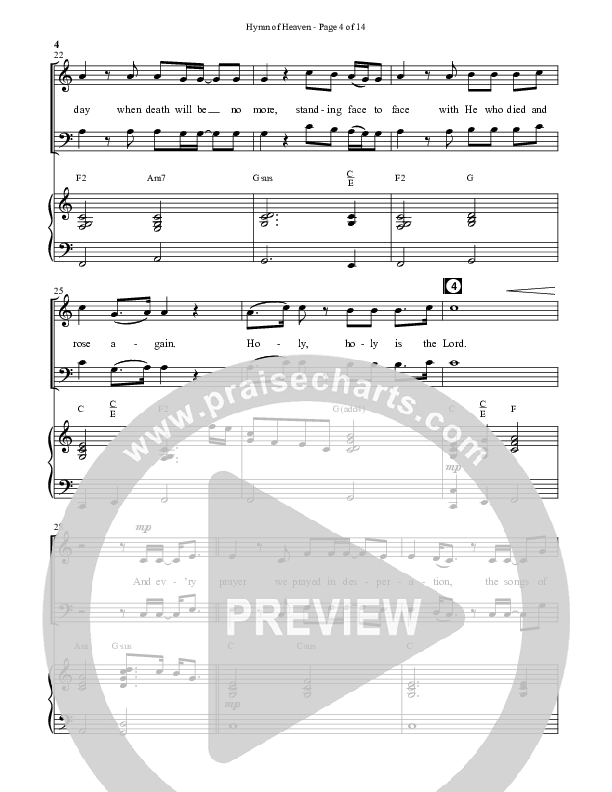 Hymn Of Heaven with Holy Holy Holy (Choral Anthem SATB) Anthem (SATB/Piano) (Semsen Music / Arr. John Bolin)