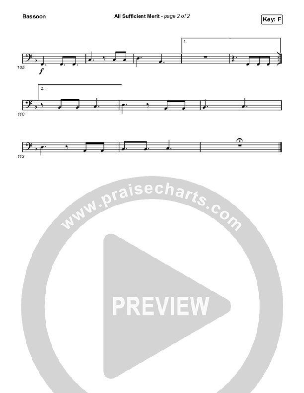 All Sufficient Merit (Choral Anthem SATB) Bassoon (The Worship Initiative / Bethany Barnard / Arr. Luke Gambill)
