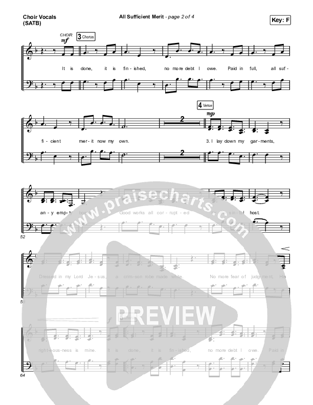 All Sufficient Merit (Choral Anthem SATB) Choir Sheet (SATB) (The Worship Initiative / Bethany Barnard / Arr. Luke Gambill)