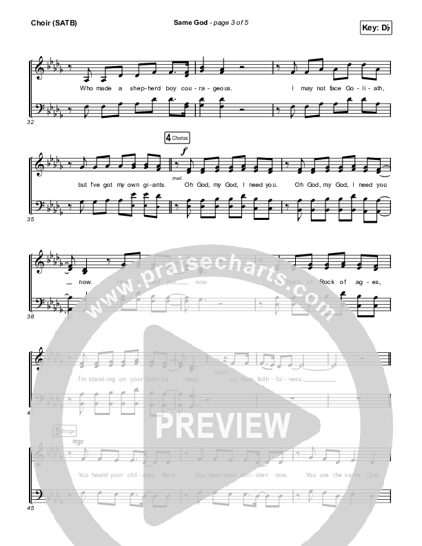 Same God (Choral Anthem SATB) Choir Sheet (SATB) (Elevation Worship / Arr. Mason Brown)