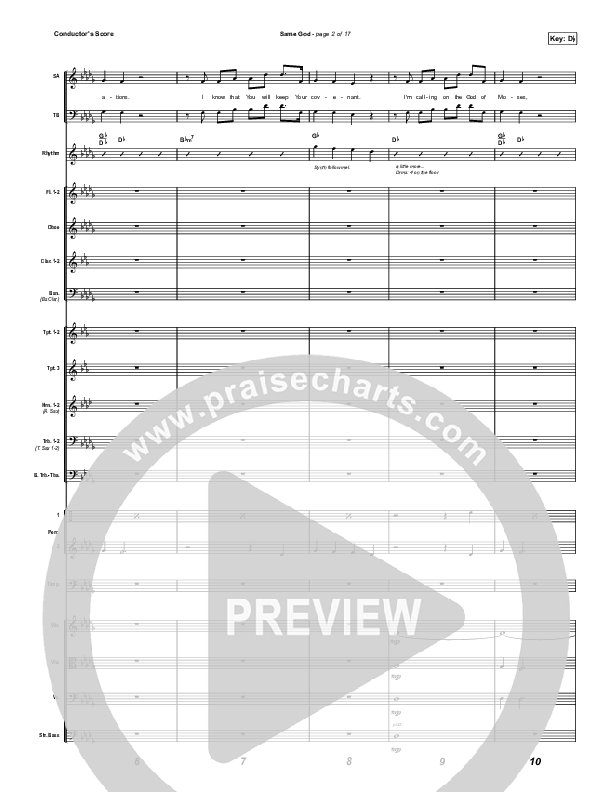 Same God (Choral Anthem SATB) Orchestration (Elevation Worship / Arr. Mason Brown)