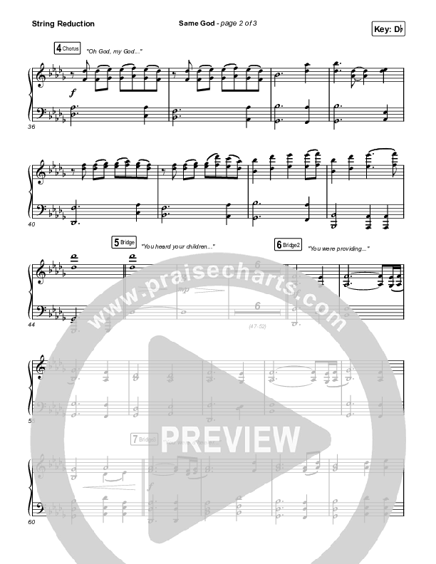 Same God (Choral Anthem SATB) String Reduction (Elevation Worship / Arr. Mason Brown)