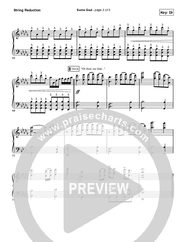 Same God (Choral Anthem SATB) String Reduction (Elevation Worship / Arr. Mason Brown)