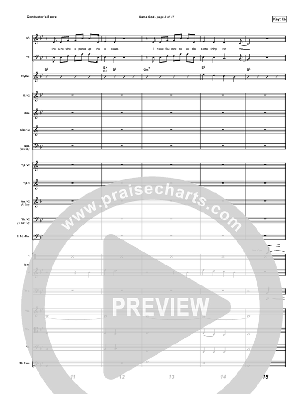 Same God (Worship Choir/SAB) Conductor's Score (Elevation Worship / Arr. Mason Brown)