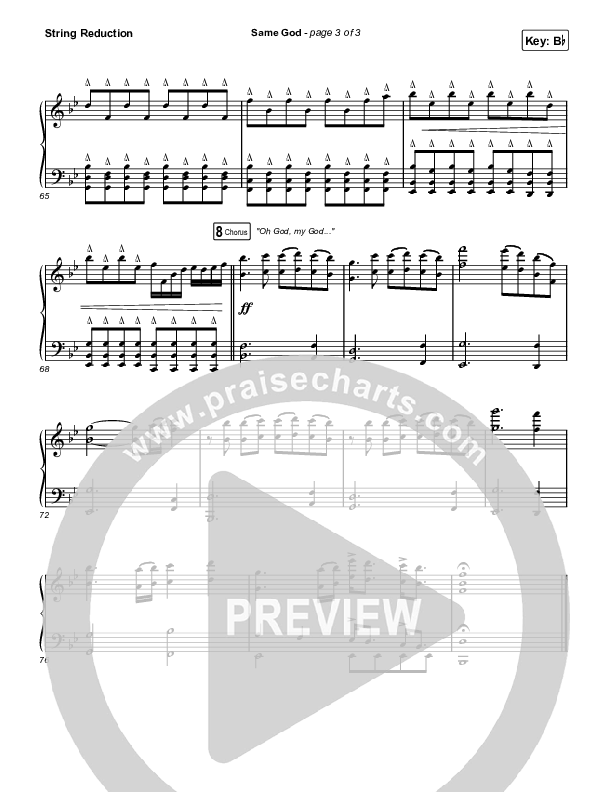 Same God (Worship Choir/SAB) String Reduction (Elevation Worship / Arr. Mason Brown)
