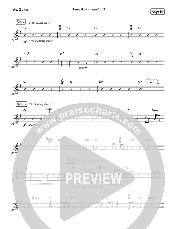 Same God (Sing It Now) Acoustic Guitar (Elevation Worship / Arr. Mason Brown)