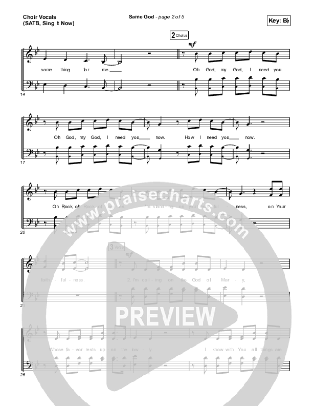 Same God (Sing It Now) Choir Sheet (SATB) (Elevation Worship / Arr. Mason Brown)