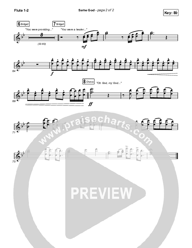 Same God (Sing It Now) Flute 1/2 (Elevation Worship / Arr. Mason Brown)