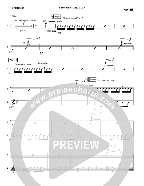 Same God (Sing It Now) Percussion (Elevation Worship / Arr. Mason Brown)