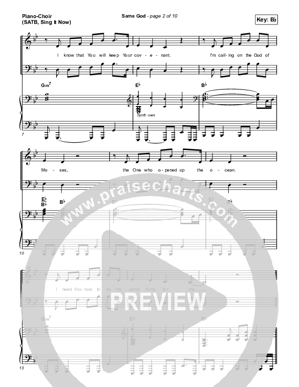Same God (Sing It Now) Piano/Choir (SATB) (Elevation Worship / Arr. Mason Brown)