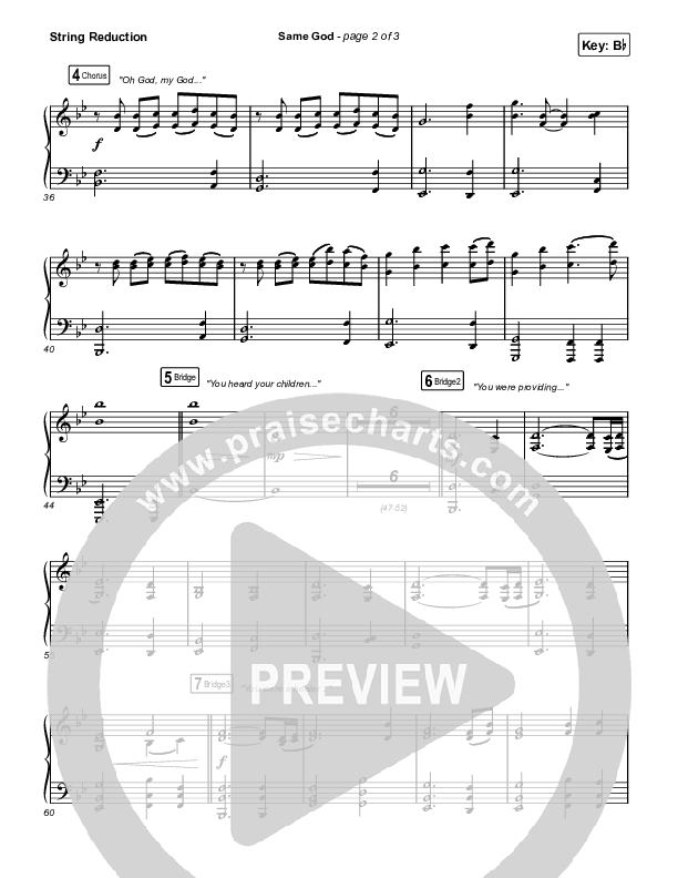 Same God (Sing It Now) String Reduction (Elevation Worship / Arr. Mason Brown)