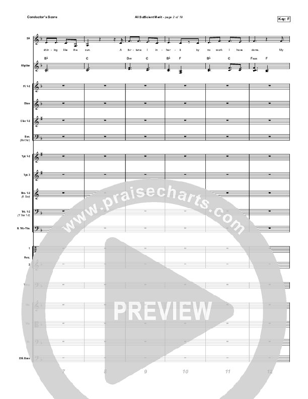 All Sufficient Merit (Worship Choir/SAB) Conductor's Score (The Worship Initiative / Bethany Barnard / Arr. Luke Gambill)