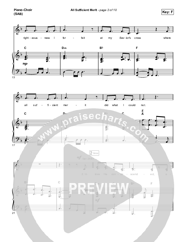 All Sufficient Merit (Worship Choir/SAB) Piano/Choir (SAB) (The Worship Initiative / Bethany Barnard / Arr. Luke Gambill)
