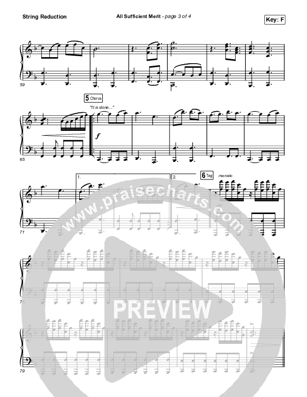All Sufficient Merit (Worship Choir/SAB) String Reduction (The Worship Initiative / Bethany Barnard / Arr. Luke Gambill)