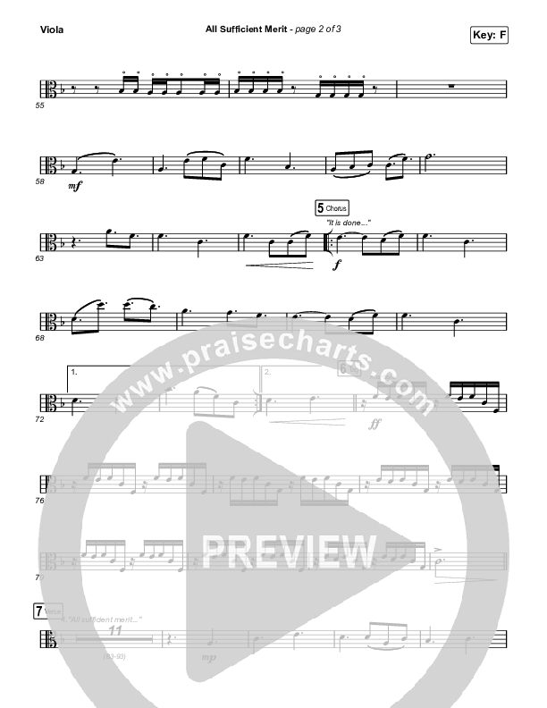 All Sufficient Merit (Worship Choir/SAB) Viola (The Worship Initiative / Bethany Barnard / Arr. Luke Gambill)