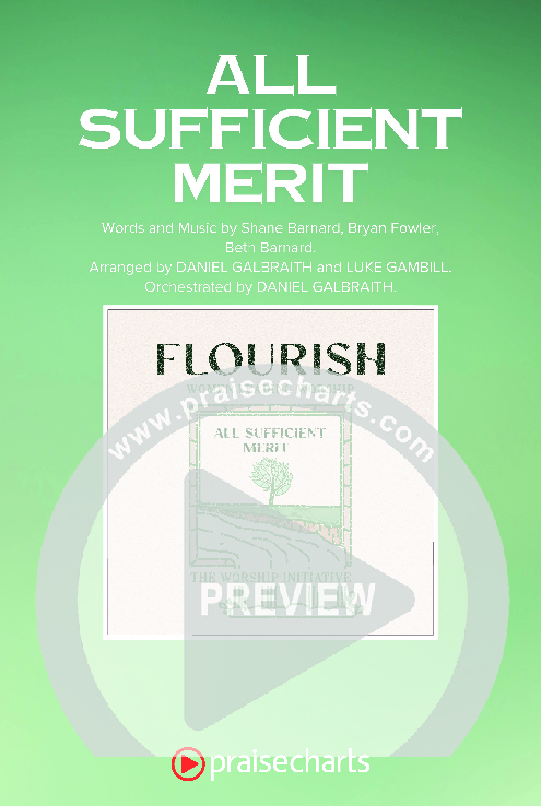 All Sufficient Merit (Unison/2-Part) Octavo Cover Sheet (The Worship Initiative / Bethany Barnard / Arr. Luke Gambill)