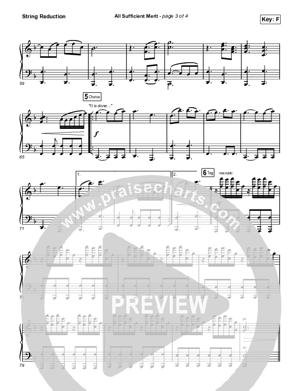 All Sufficient Merit (Unison/2-Part) String Reduction (The Worship Initiative / Bethany Barnard / Arr. Luke Gambill)