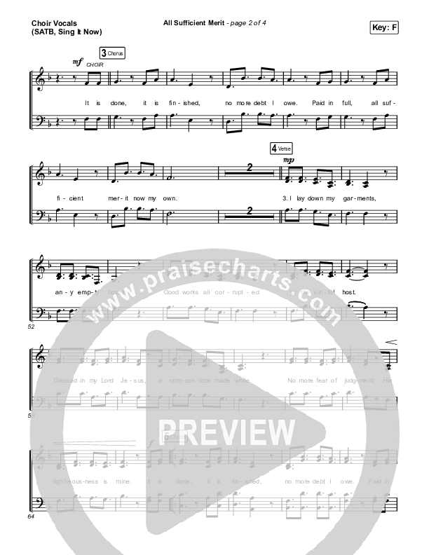 All Sufficient Merit (Sing It Now) Choir Sheet (SATB) (The Worship Initiative / Bethany Barnard / Arr. Luke Gambill)