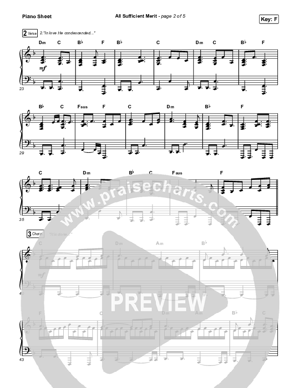 All Sufficient Merit (Sing It Now) Piano Sheet (The Worship Initiative / Bethany Barnard / Arr. Luke Gambill)