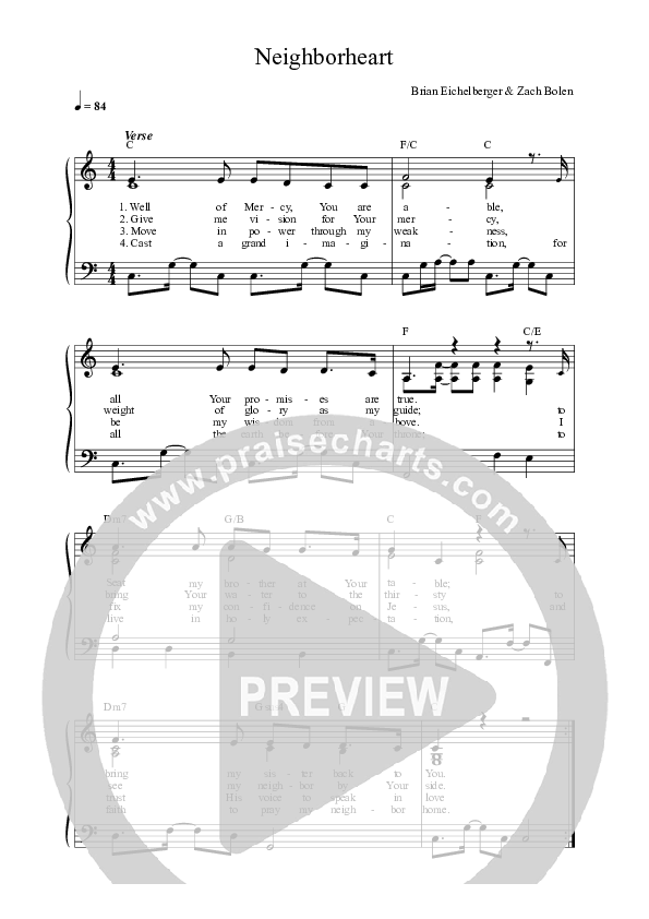 Neighborheart Lead Sheet Melody (Citizens)