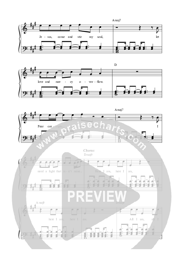 Here I Am Lead Sheet Melody (Citizens)