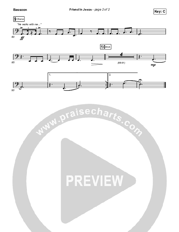Friend In Jesus (Choral Anthem SATB) Bassoon (CAIN / Arr. Phil Nitz)