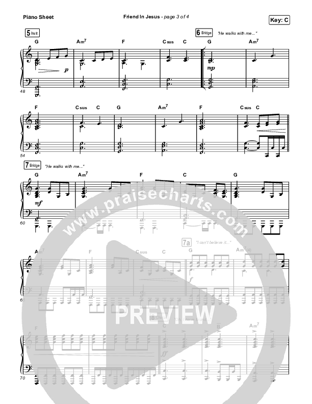 Friend In Jesus (Choral Anthem SATB) Piano Sheet (CAIN / Arr. Phil Nitz)