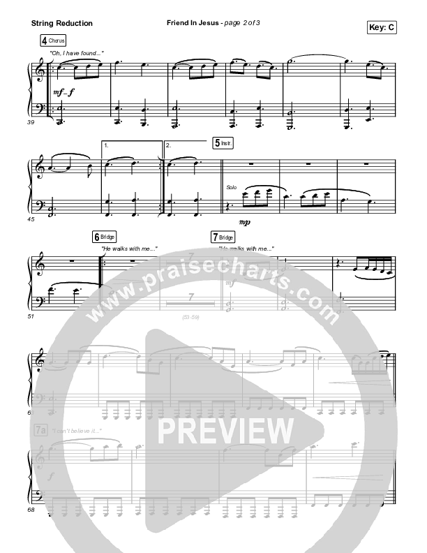 Friend In Jesus (Choral Anthem SATB) String Reduction (CAIN / Arr. Phil Nitz)