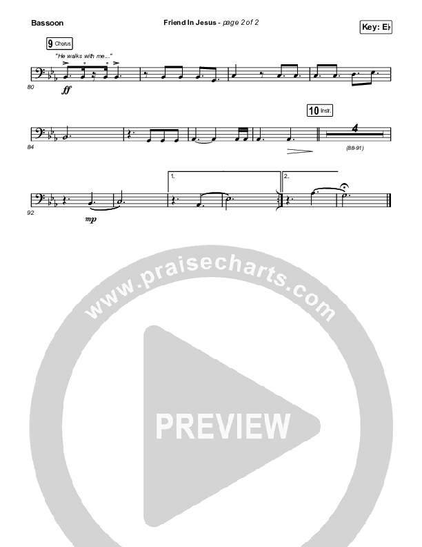 Friend In Jesus (Worship Choir/SAB) Bassoon (CAIN / Arr. Phil Nitz)