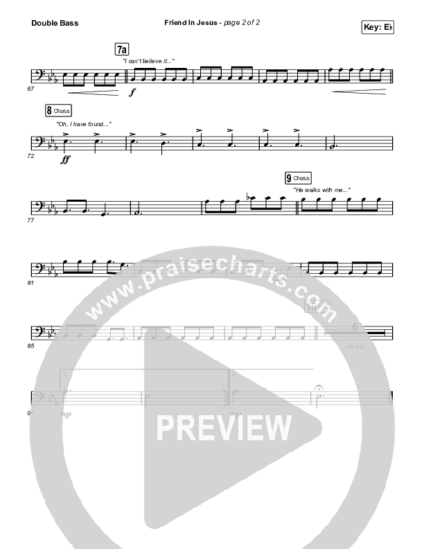 Friend In Jesus (Worship Choir/SAB) Double Bass (CAIN / Arr. Phil Nitz)