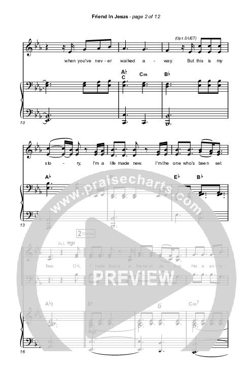 Friend In Jesus (Worship Choir/SAB) Octavo (SAB & Pno) (CAIN / Arr. Phil Nitz)