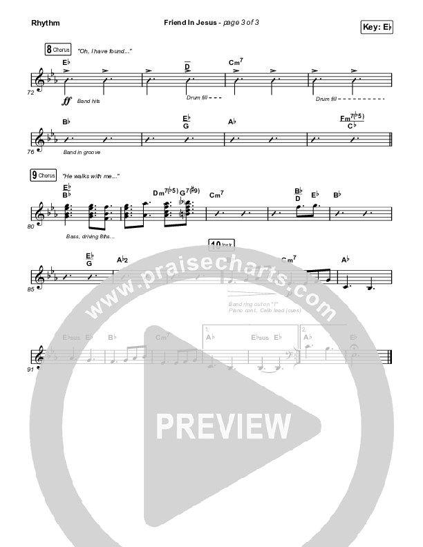 Friend In Jesus (Worship Choir/SAB) Rhythm Pack (CAIN / Arr. Phil Nitz)