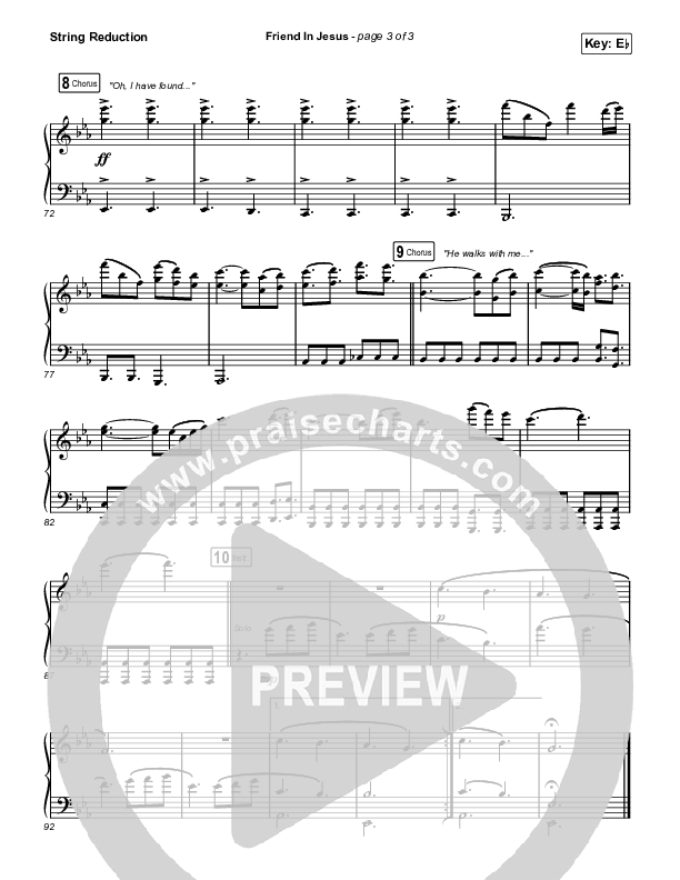 Friend In Jesus (Worship Choir/SAB) String Reduction (CAIN / Arr. Phil Nitz)