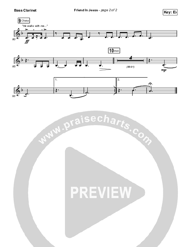 Friend In Jesus (Unison/2-Part) Bass Clarinet (CAIN / Arr. Phil Nitz)