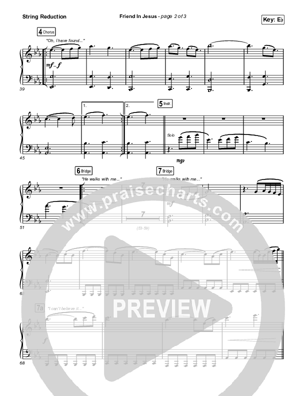 Friend In Jesus (Unison/2-Part) String Reduction (CAIN / Arr. Phil Nitz)