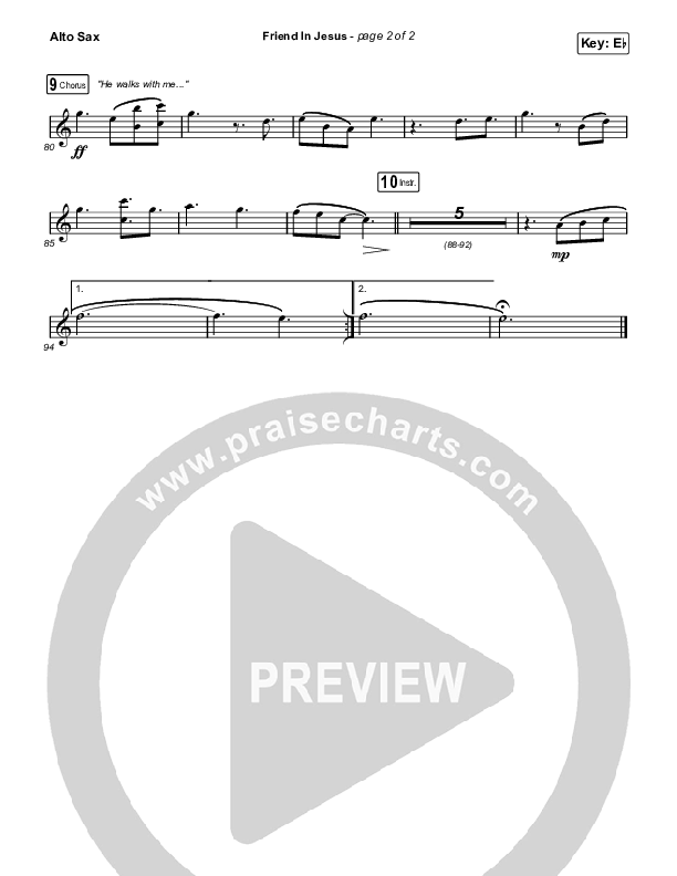 Friend In Jesus (Sing It Now) Alto Sax (CAIN / Arr. Phil Nitz)