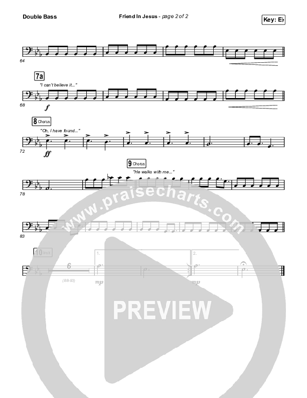 Friend In Jesus (Sing It Now) Double Bass (CAIN / Arr. Phil Nitz)