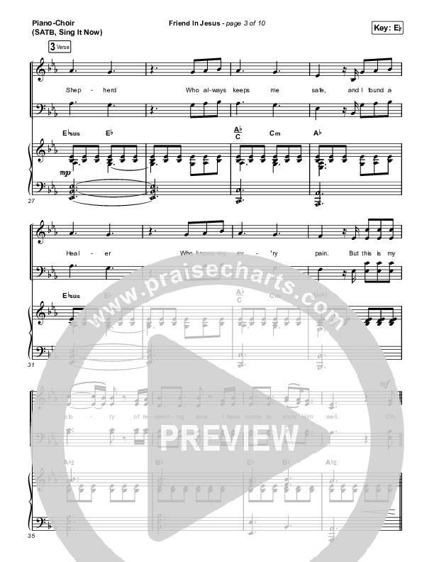 Friend In Jesus (Sing It Now) Piano/Choir (SATB) (CAIN / Arr. Phil Nitz)