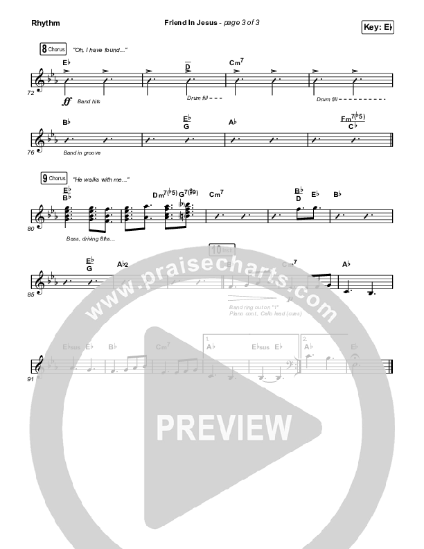 Friend In Jesus (Sing It Now) Rhythm Chart (CAIN / Arr. Phil Nitz)