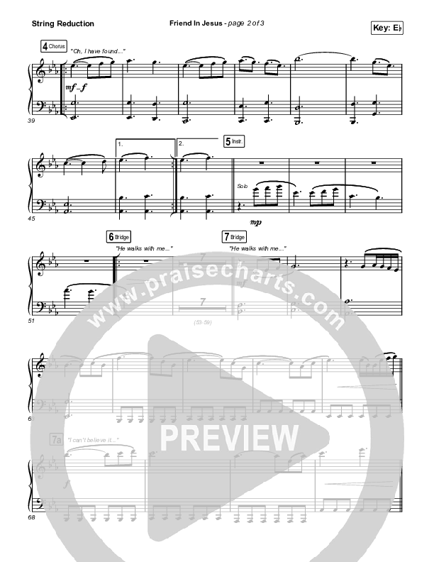 Friend In Jesus (Sing It Now) String Reduction (CAIN / Arr. Phil Nitz)