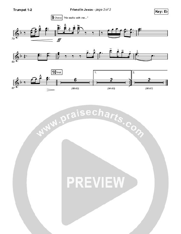 Friend In Jesus (Sing It Now) Trumpet 1,2 (CAIN / Arr. Phil Nitz)