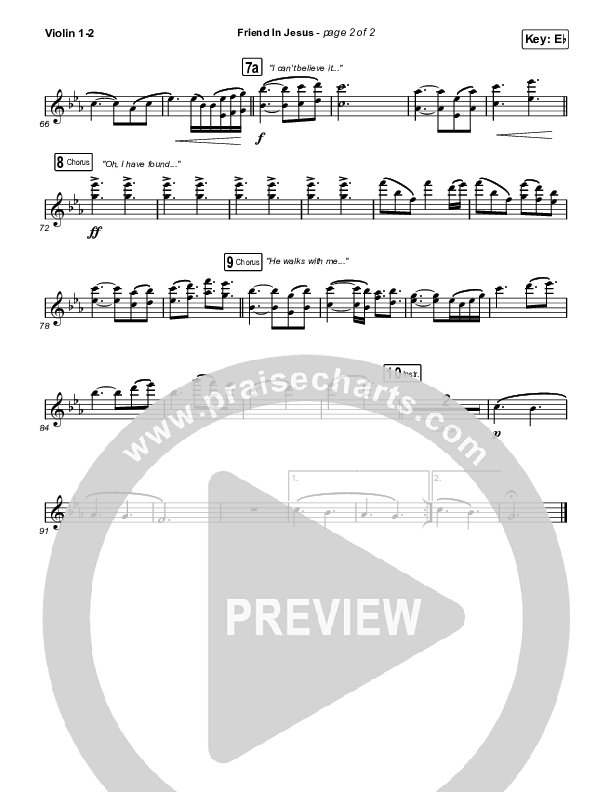 Friend In Jesus (Sing It Now) Violin 1/2 (CAIN / Arr. Phil Nitz)