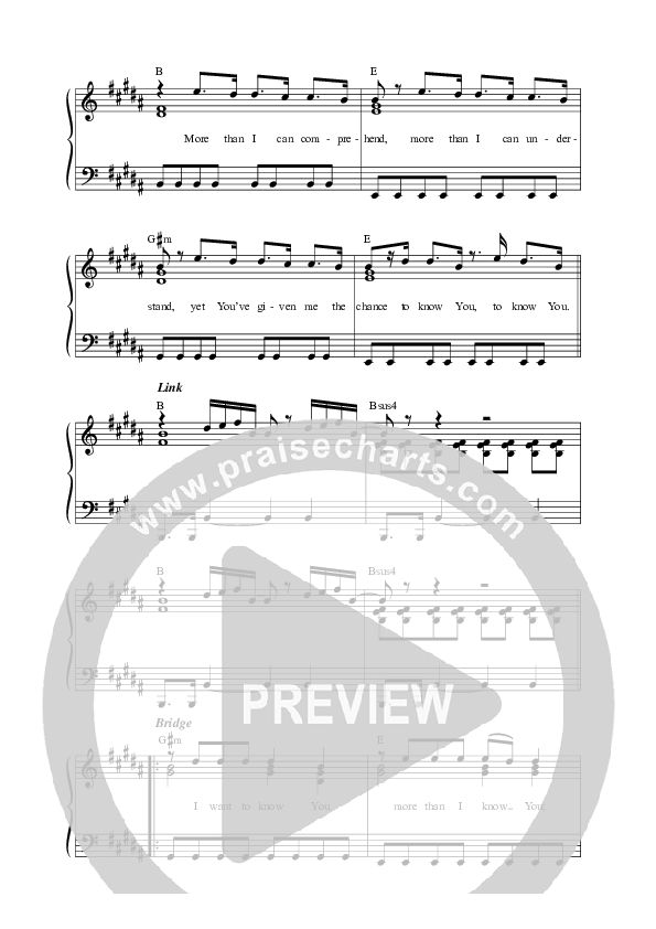 To Know You Lead Sheet Melody (Citizens)